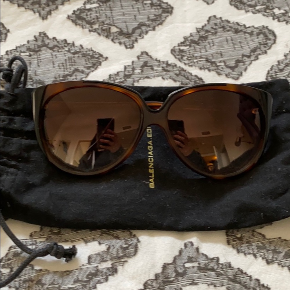 AUTH Balenciaga Brown Tortoise 0080/s Sunglasses